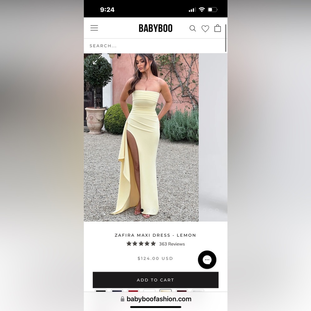 Babyboo Zafira Lemon Maxi Dress